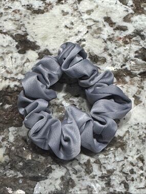 Silky Gray Hair Scrunchie - Women's Hair Accessory